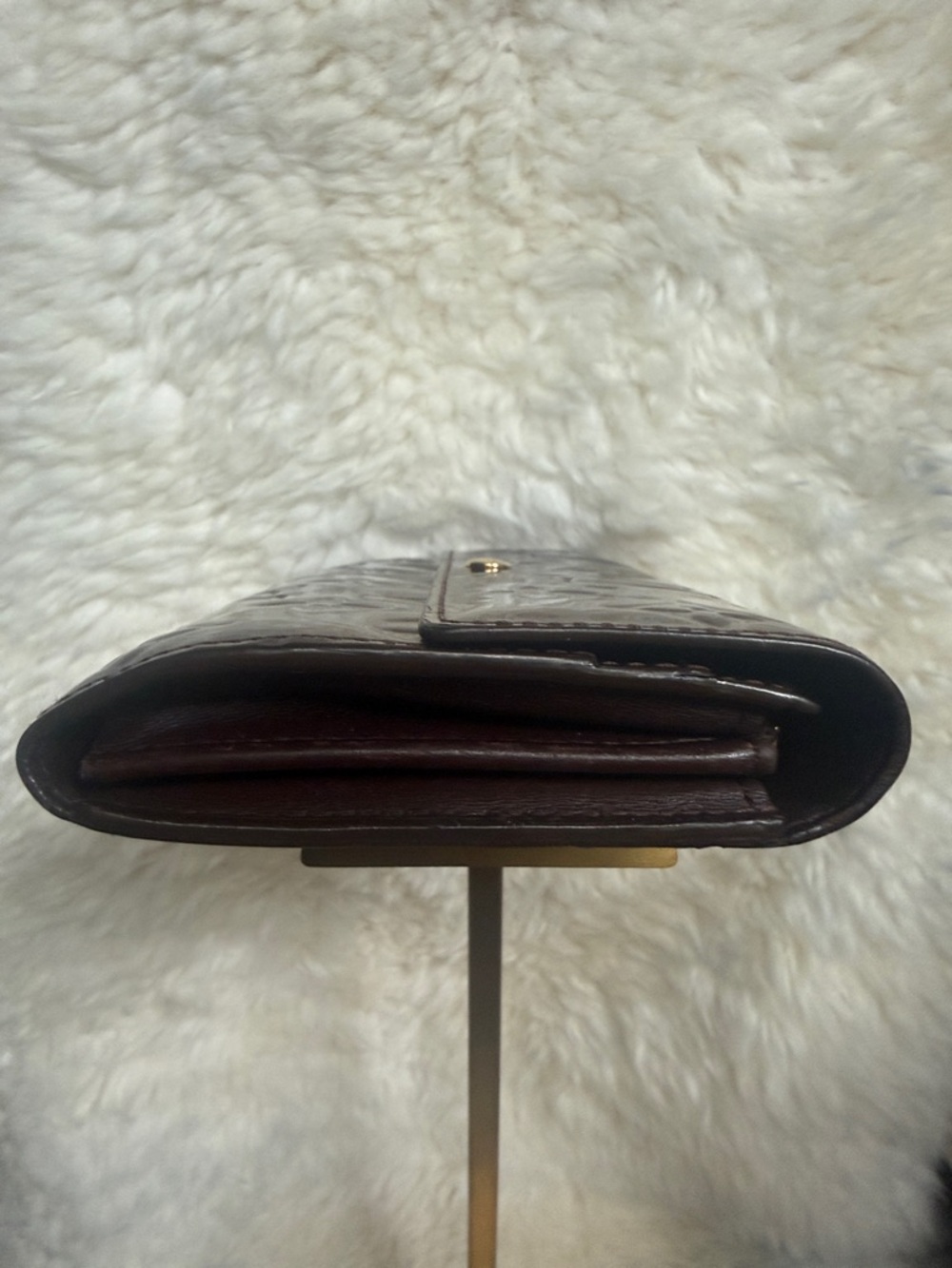 Louis Vuitton Vernis Amarante Sarah Deep Bordeaux Patent Continental Wallet - Picture 3 of 8